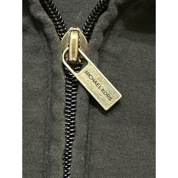 Michael Kors Solid Navy Blue 1/4 Zip Long Sleeve Pullover Shirt Mock Neck Mens L - Picture 6 of 7